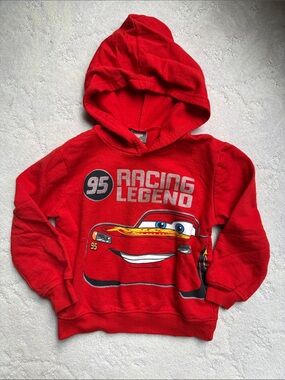 5T NWOT Lightning McQueen 'Racing Legend 95' Red Hoodie, Boys